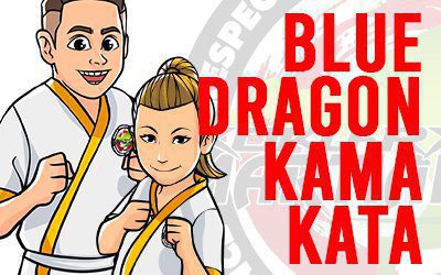 Blue Dragon Kama Kata Badge