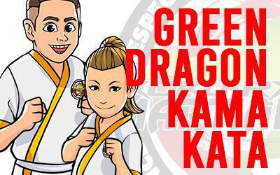 Green Dragon Kama Kata Badge