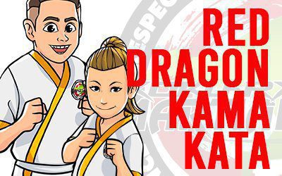Red Dragon Kama Kata Badge