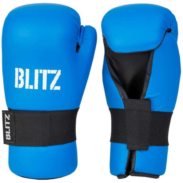 blitz semi contact open palm gloves Blue